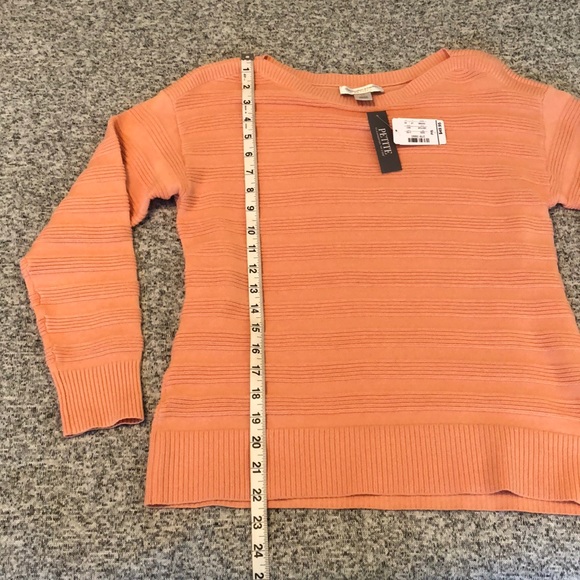 NWT.  Christopher and Banks Peach Sweater - Picture 7 of 11